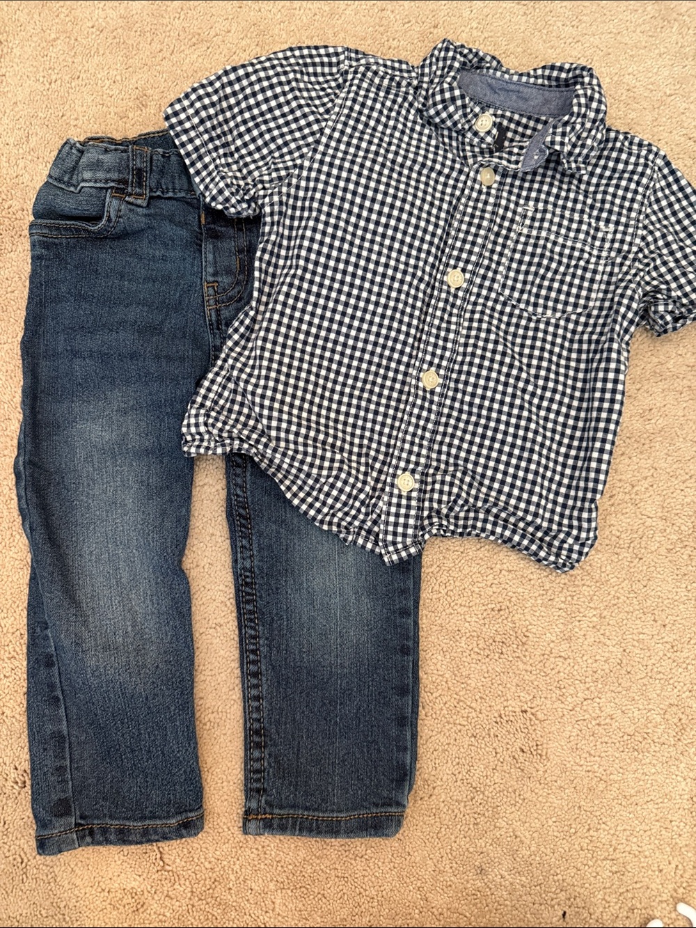 OKB ➡️ Navy Gingham Set